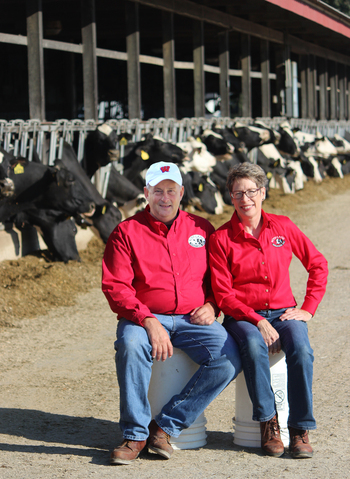 Lloyd and Daphne Holterman won’t buy a new product for their dairy farm south of Watertown unless there’s university research backing it. Photo: Morgan Strauss