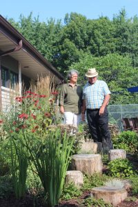 CALS alums Steve and Joan Ziegler included a lovely "stepping stump" garden path for teens to enjoy at Madison's UnityPoint-Meriter Child and Adolescent Psychiatric Hospital.