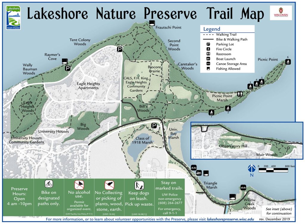 map of the Lakeshore Nature Preserve